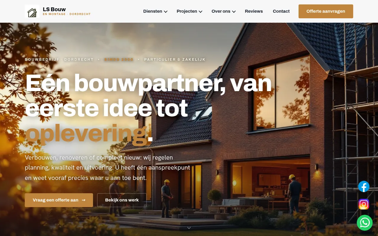 LS Bouw & Montage website