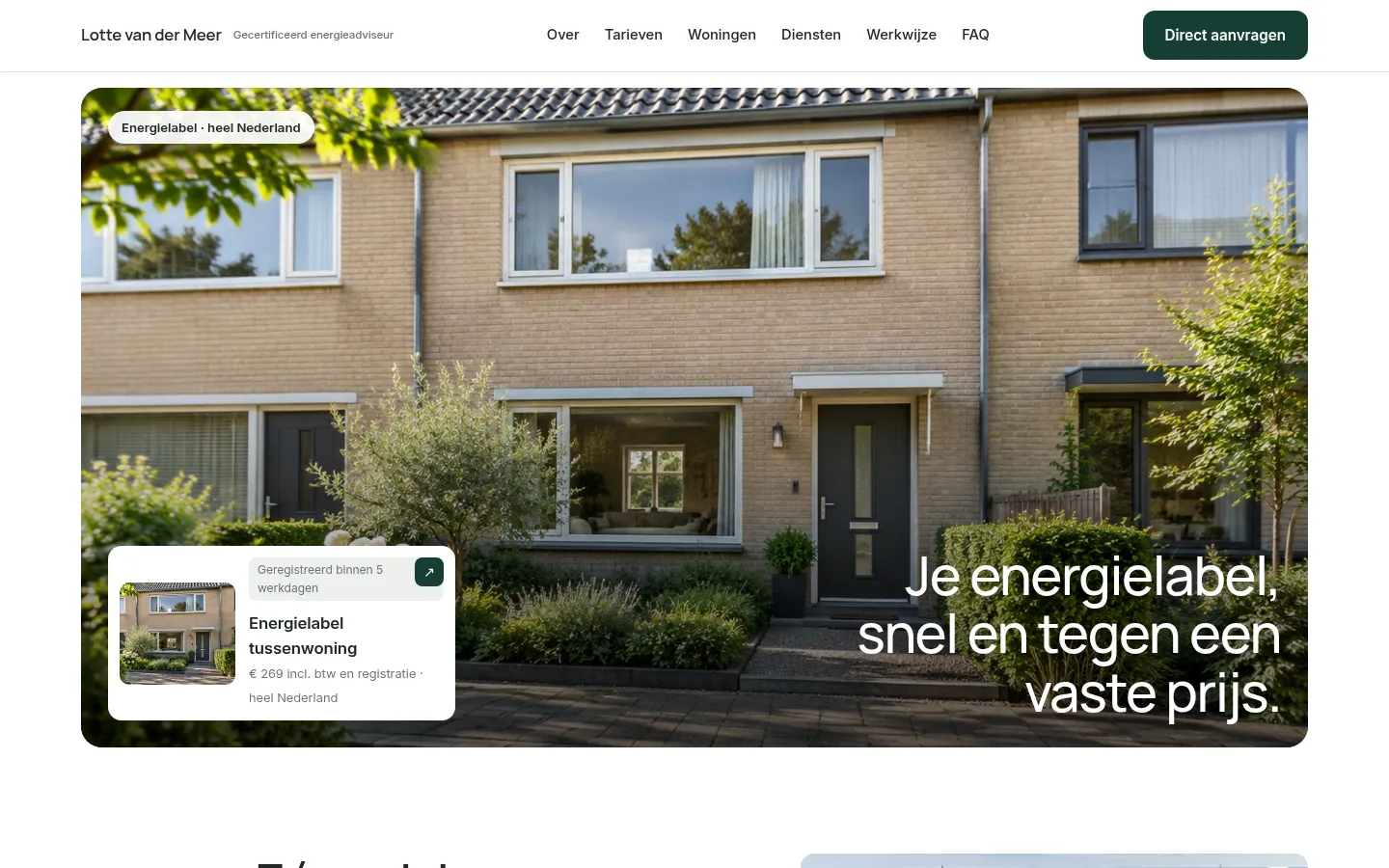 Voorbeeld energielabel-adviseur: Lotte van der Meer