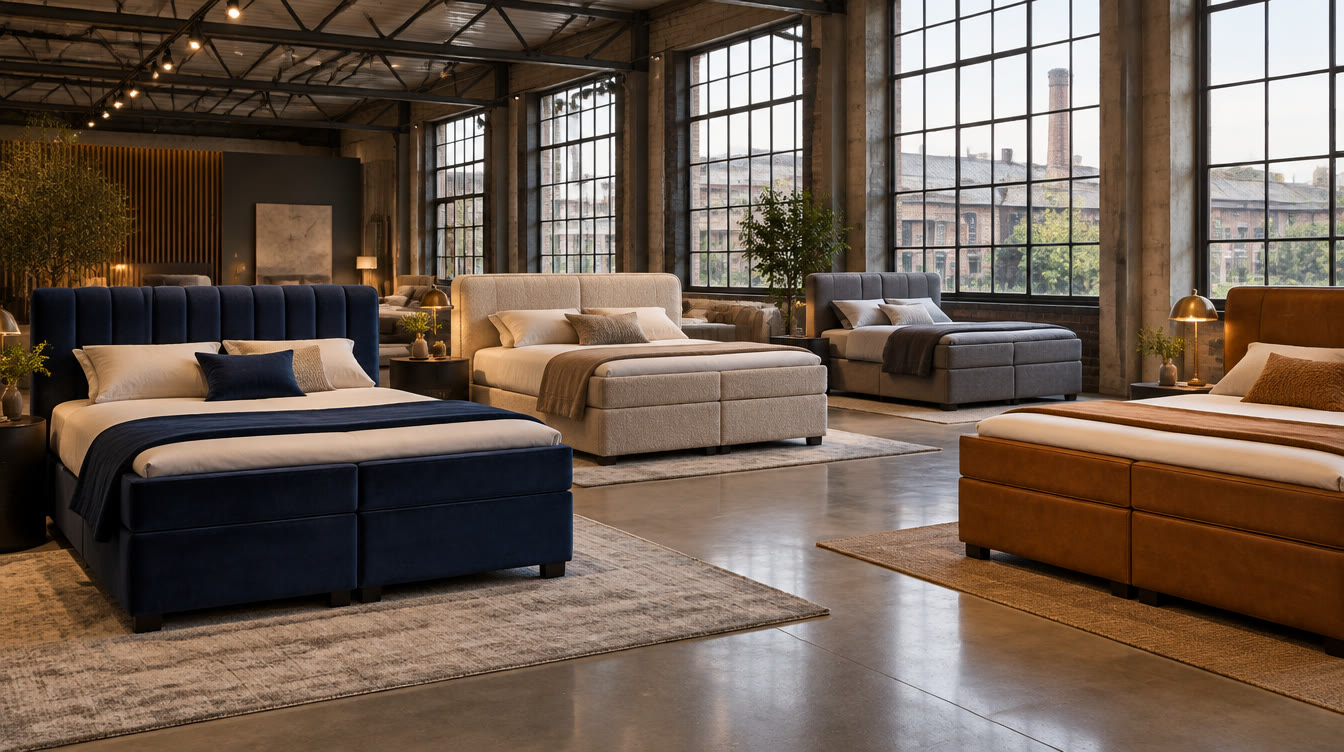 Showroom met boxsprings
