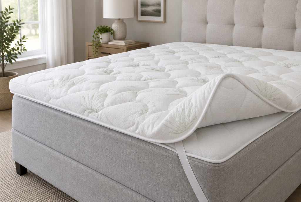Topper op een boxspring