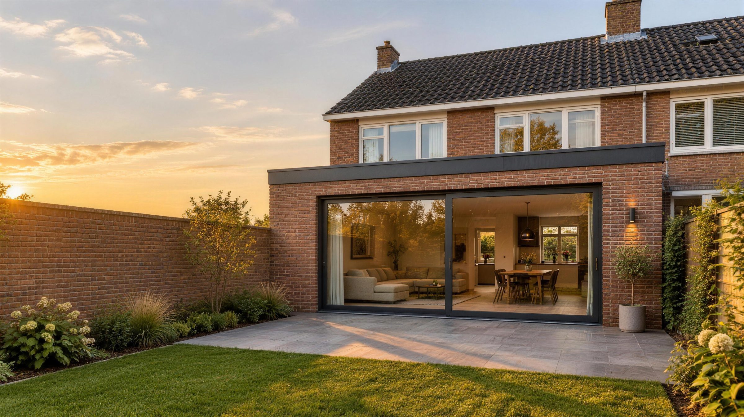 Nieuwe aanbouw aan een Bredase rijwoning (sfeerbeeld)