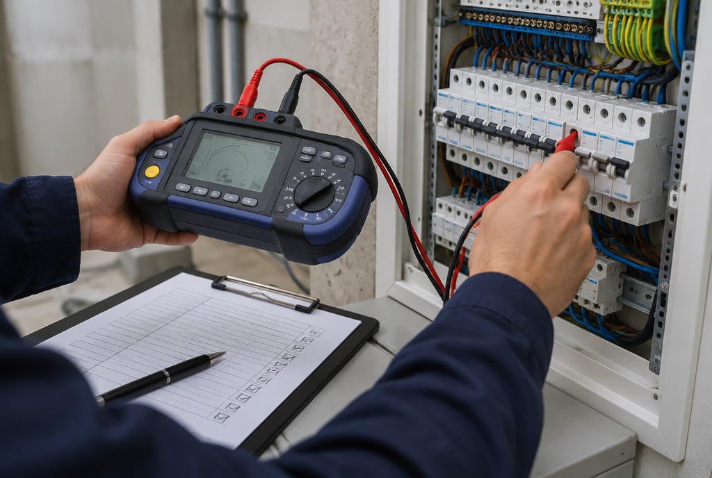 Installatie wordt doorgemeten (sfeerbeeld)