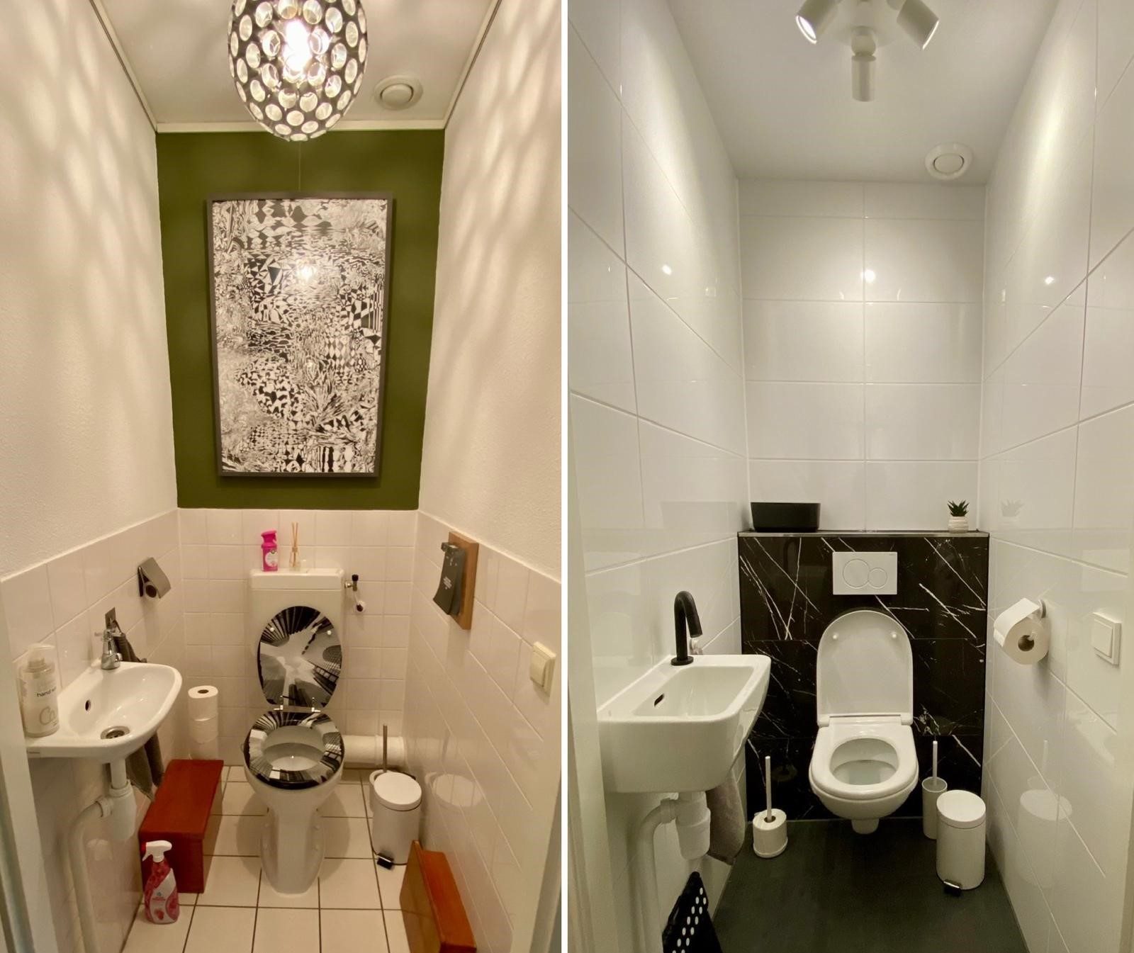 Toilet: voor en na